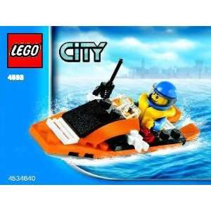 Lego City Mini Figure Set #4898 Coast Guard Boat (Bagged!)
