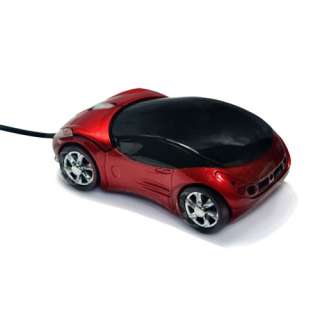 USB 3D Red Car Shape Optical Mouse Mice For Laptop PC Free Shipping 