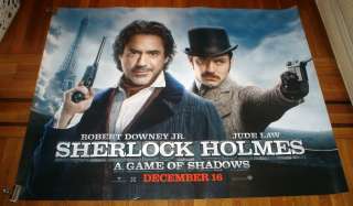Sherlock Holmes 2 A GAME OF SHADOWS 5FT MOVIE POSTER Robert Downey Jr 