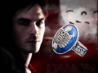 THE VAMPIRE DIARIES Season 1 2 3 Damon Salvatore D Silver Ring Size 10 