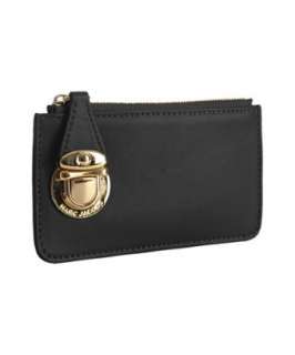 Marc Jacobs black leather push lock coin and key purse  BLUEFLY up to 