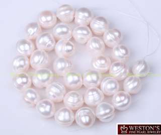 10.5 12.5MM LOOSE WHITE CULTURED FRESHWATER PEARL BEAD  