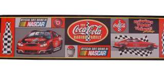 officially licensed by coca cola nascar racing wallpaper border 