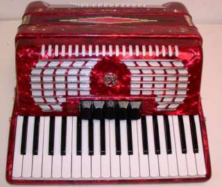 Rossetti RED Piano Accordion 60 Bass, 34 Key, 5 Switch  