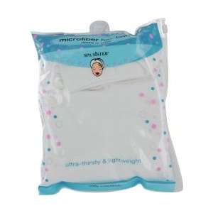  SPA ACCESSORIES by MICROFIBER HAIR TOWEL   WHITE Beauty