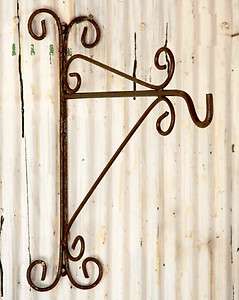 Wrought Iron Plant Hook   Wall Bracket for Hanging Plants   Rustic 