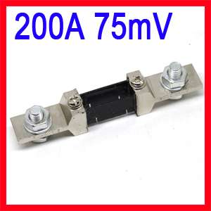 200A 75mV DC current shunt resistor for AMP Meter Gauge  