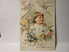 1891 VICTORIAN AD CARD RUBIFOAM TOOTH POWDER EW HOYT & CO LOWELL MASS