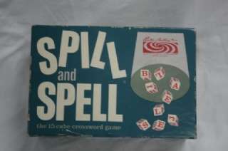 1957 Spill and Spell Board Game Parker Brothers  