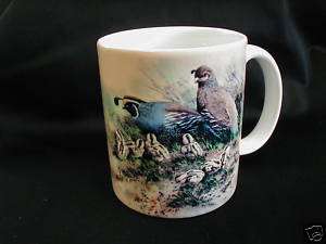 Quail Family 11 OZ Ceramic Coffee Mug Tea Cup Bird  