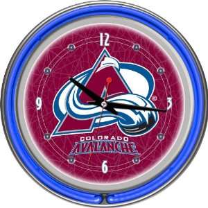  NHL Colorado Avalanche Neon Clock   14 inch Diameter