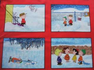 Charlie Brown Christmas Time Peanuts Quilting Treasures Fabric Panel 