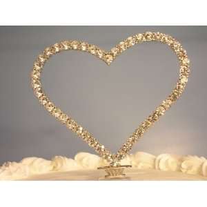    Swarovski Crystal Heart Monogram Cake Topper: Kitchen & Dining