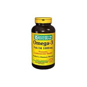 Omega 3 Natural Fish Oil 1000 mg   Helps Maintain Healthy Circulation 