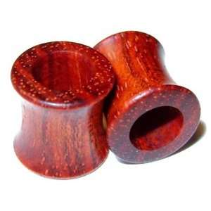   Bloodwood Double Flared Organic Wood Tunnels Exotic Plugs Jewelry