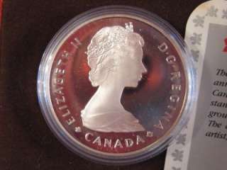 1985 Canadian 100th Anniversary SILVER MOOSE PROOF Strike Dollar w 
