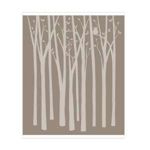    Birch Tree Silhouettes Paint By Number Wall Mural 