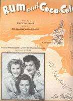 RUM AND COCA COLA FEATURED BY THE ANDREW SISTERS 1944  
