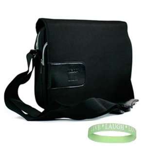 Black Messenger Bag Style DVD Carrying Case for Philips PET1030/37 DVD 