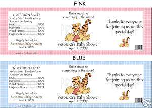 Baby Shower Winnie the Pooh WATER BOTTLE LABELS Favor  