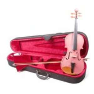  Pink Metallic Violin With Case