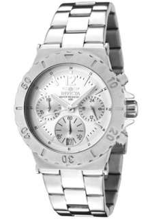 Invicta Mens 1275 Chronograph II Stainless Steel Silver tone Dial 