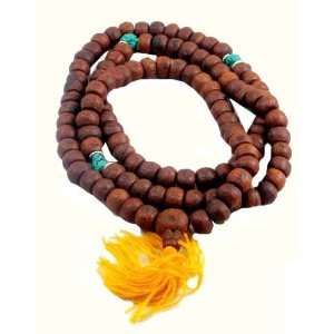    Bodhi Seed and Turquoise Mala Prayer Beads 