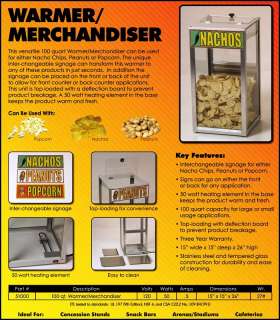 New Tabletop Warmer Merchandiser Nachos Peanuts Popcorn  
