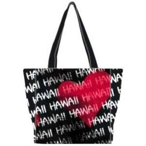  Hawaiian Tote Bag Robin Ruth Heart Black White Small 