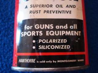 Vintage Lead Top Wards Hawthorne Gun Oil Tin Can 3 Ounce Rare  