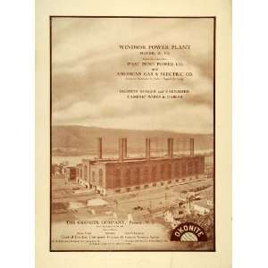  1923 Ad Windsor Power Plant Factory West Virginia Okonite Co Rubber 