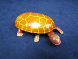 Vintage Tin Litho Wind Up Walking 6 Turtle Toy USA  