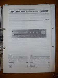 Service Manual Grundig V 8100 Amplifier,ORIGINAL  
