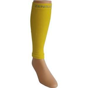  Zensah Compression Unisex Leg Sleeve Yellow Sports 