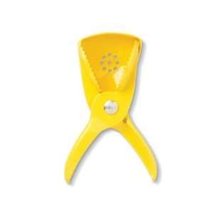  Lemon Lime Squeezer   Stainless Steel with Yellow Enamel 