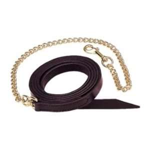    Weaver Leather Lead with Stud Chain 8ft Brown