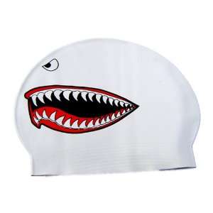  Shark Bomber Novelty Latex Swim Cap