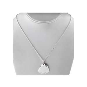   Tiffany & Co. Sterling Silver Double Heart Pendant Necklace: Jewelry