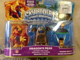 Skylanders LOT Camo,Warnado,Wham Shell, Dragons Peak,Legendary 3 Pack 