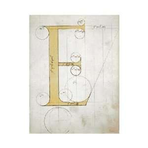 : Letter E   Alphabet: Forms and Proportions of Roman Capital Letters 