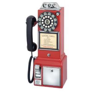  1950s Classic Pay Phone   Red   Crosley CR56 RE