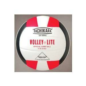 Tachikara Volley Lite Youth Volleyball   Scarlet, Black 